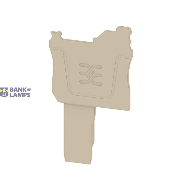 End plate for terminals, dark beige, Height: 24.3 mm, Width: 2.45 mm,  image 1