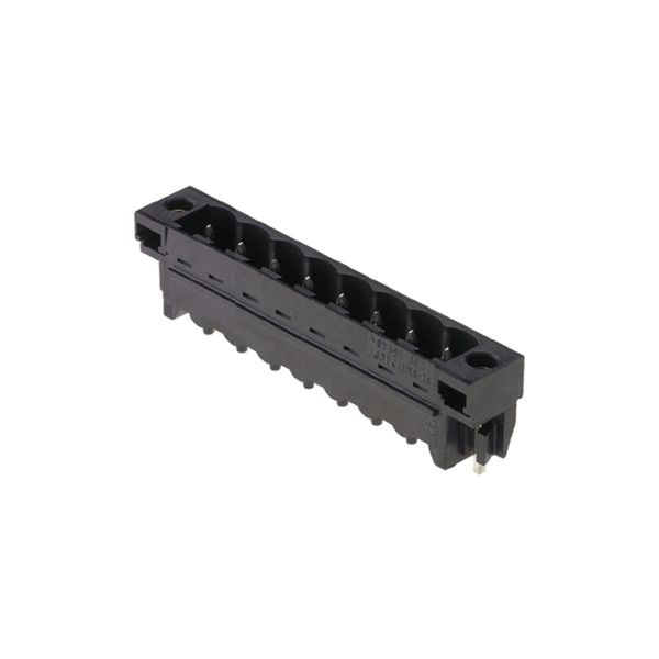 PCB plug-in connector, male header, Solder flange, THT/THR solder connection, 5.00 mm, Number of poles: 10, 180°, Solder pin length (l): 3.2 mm, tinned, black, Box image 1