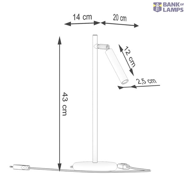 PASTELO WHITE DESK LAMP 1XG9 image 4