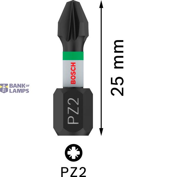 Impact Control Insert Bit 25mm, 2xPZ2 image 2