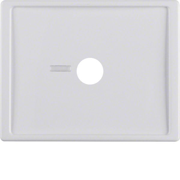 Centre plate for pneumatic call switch, lens, arsys, p. white glossy image 1