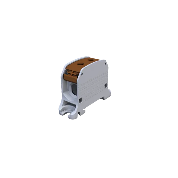 STB 50 Rail-mounted terminal block Al/Cu 87310 SIMBLOCK brown image 1