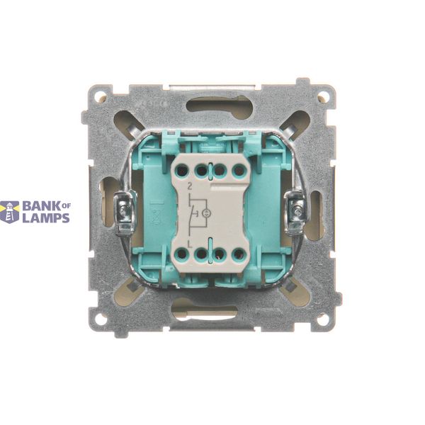 Double button for switches and push buttons, antibacterial white image 1
