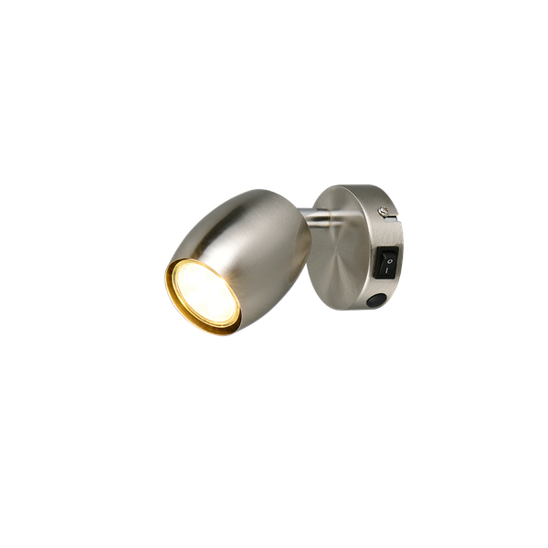 Nancy spotlight 1-pc GU10 brushed steel image 1