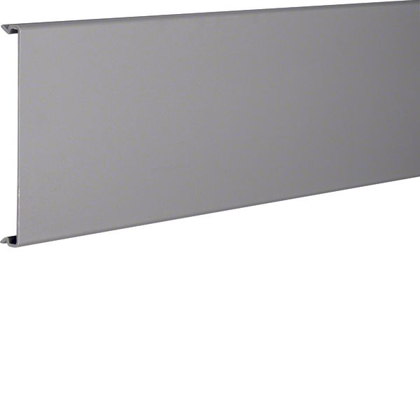 Lid made of PVC for slotted panel trunking BA6 120mm stone grey image 1