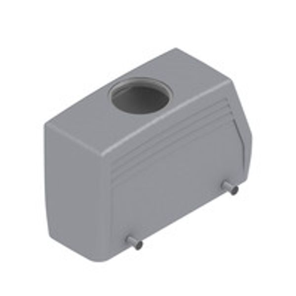 HDC enclosures, Size: 3, Protection degree: IP65, in plugged condition, Plug housing, Side-locking clamp on lower side, , Size of cable entries: 2*M32 image 1
