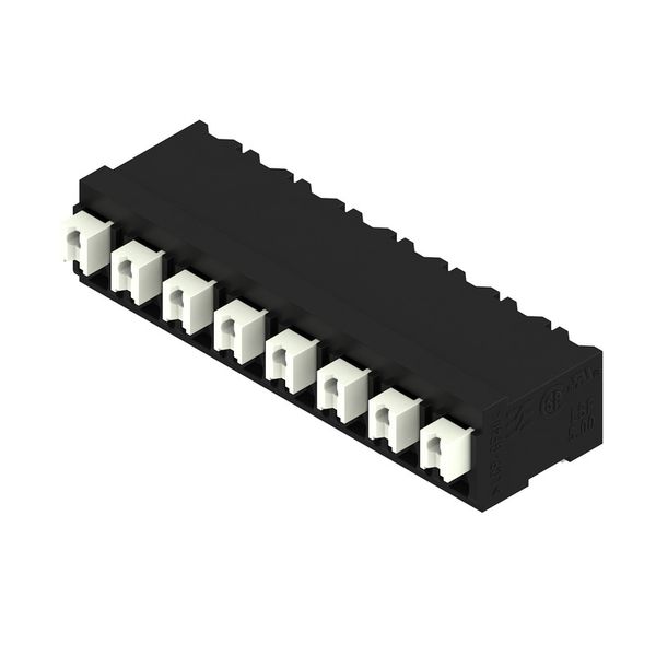 Printed circuit board terminals, 5.00 mm, Number of poles: 8, 90°, Solder pin length (l): 1.5 mm, black, PUSH IN with actuator, Clamping range, max. : 1.5 mm², Tape image 3