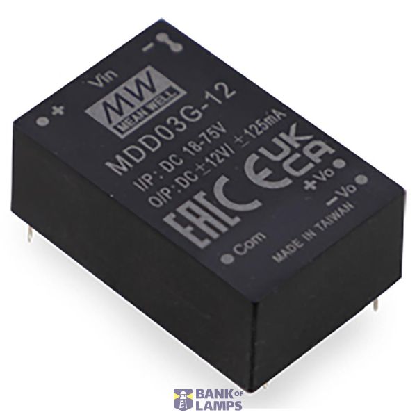 Mean Well MDD03G-05 DC/DC converter, print 300 mA 3 W Number of outputs: 2 x Contents 1 pc. image 1