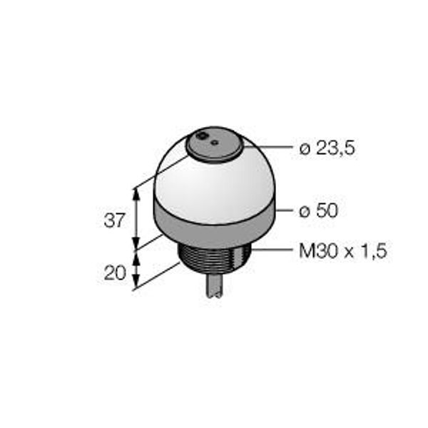LED Signal Light Beacon with Audible Signal   K50LGRA2YP image 1