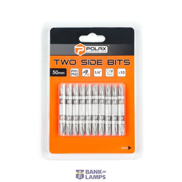 Two side bits，50mm，PH1 - PH2 1/4"，6150CRV (10 pcs) image 1