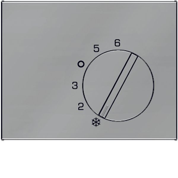 Centre plate for thermostat, setting knob, K.5, stainless steel matt,  image 1
