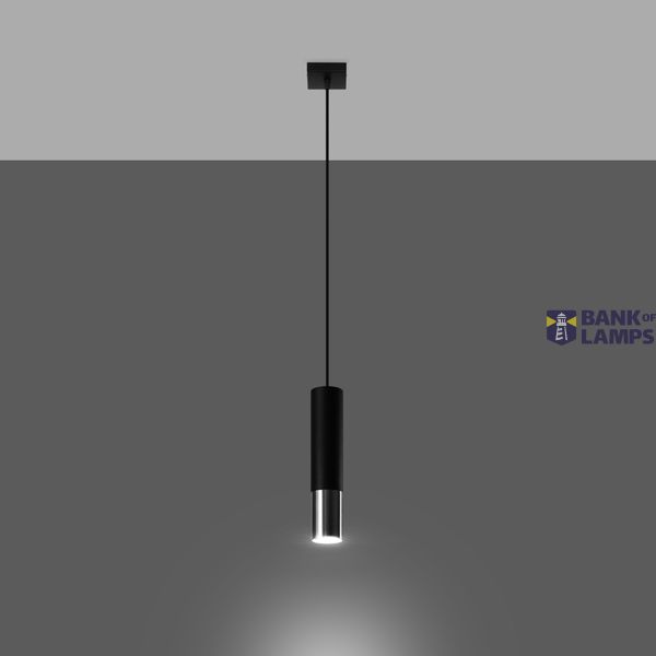 HANGING LAMP LOOPEZ 1 BLACK/CHROME GU10 1X40W IP20 image 3