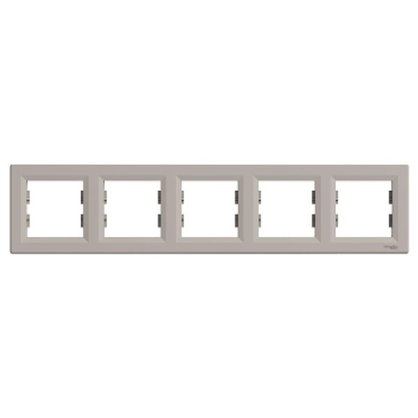 Asfora-horizontal 5-gang frame-bronze image 2
