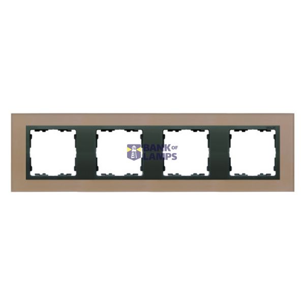 Quadruple frame, glass, Copper / Graphite image 1