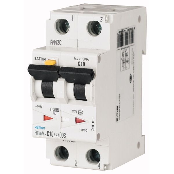 RCD/MCB combination, 10 A, 30 mA, MCB trip characteristic: B, 2p, RCD trip characteristic: LIA image 1