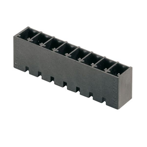 PCB plug-in connector, male header, closed side, THT/THR solder connection, 3.81 mm, Number of poles: 7, 180°, Solder pin length (l): 3.2 mm, tinned, black, Box image 6