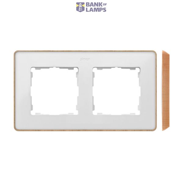 Double frame, white, wood base image 1