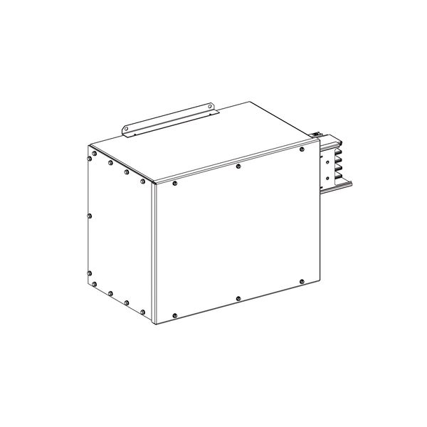Feed unit, Canalis KSA, 1000A, left mounting, without line protection, polarity 3L+N+PE, white RAL9001 image 1