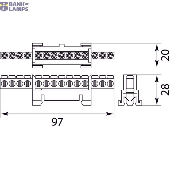 LZOB-14P protective terminal strip image 2