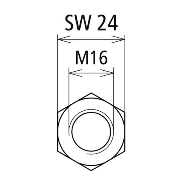 Hexagon nut M16  StSt A4-70 image 2