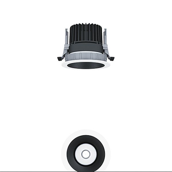 PANOS INF R100L 15W 930 LDO VFL-BK WH - LED ceiling-recessed luminaire image 1