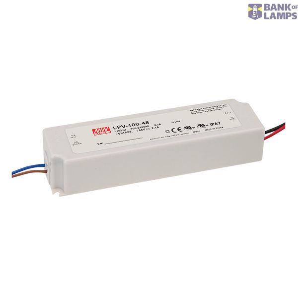 LPV-100-15 Led driver, IP67 100W, 15/6,7A CV, MEAN WELL image 1