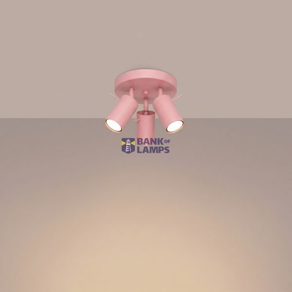 Ceiling lamp RING 3P pink image 6