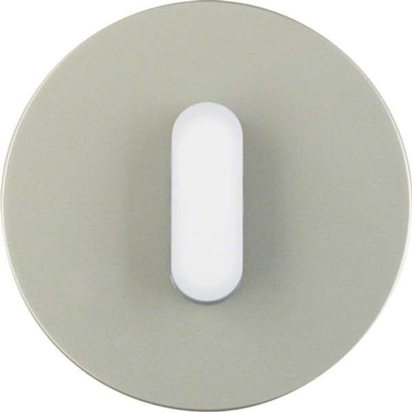 Cover plate toggle f.rot. switch/spring-return push-B,R.cl,steel/wh,metal finish image 1
