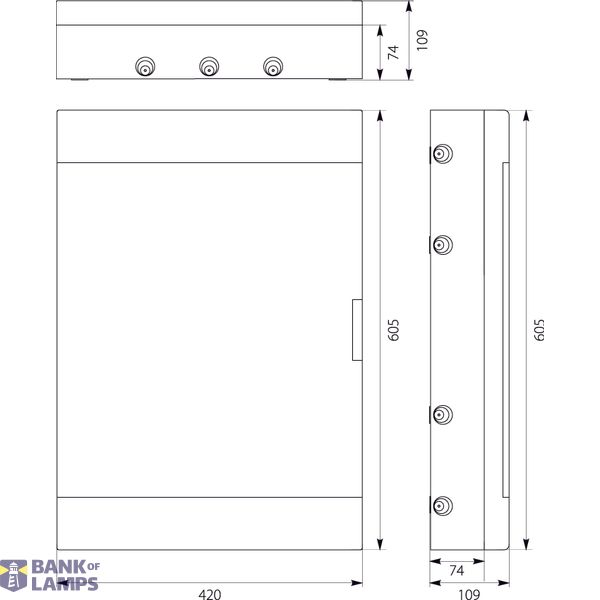 Surface-mounted distribution board SRn-54 (3x18) (N+PE) image 2