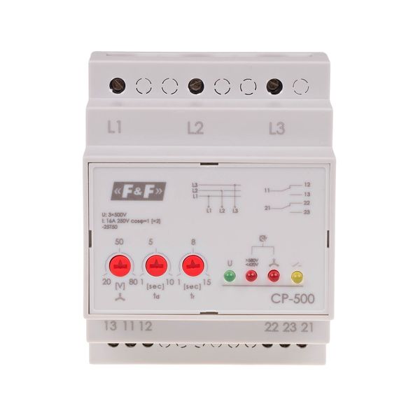 Three-phase voltage relay CP-500, Un=3x500V without N image 2