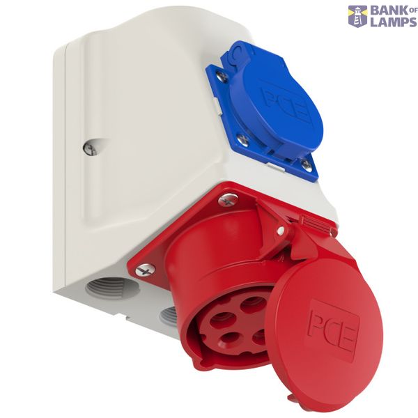 Fixed socket KOMBI 16A 5P 6h IP44 image 1