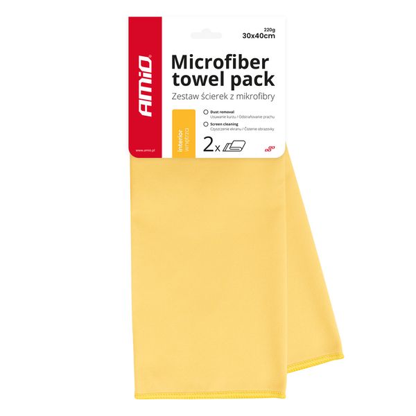 Interior microfiber cloth 30x40cm 220g AMIO-03745 image 1