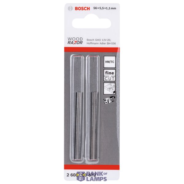 Planer knife 56 mm, straight, tungsten carbide, 40° image 2