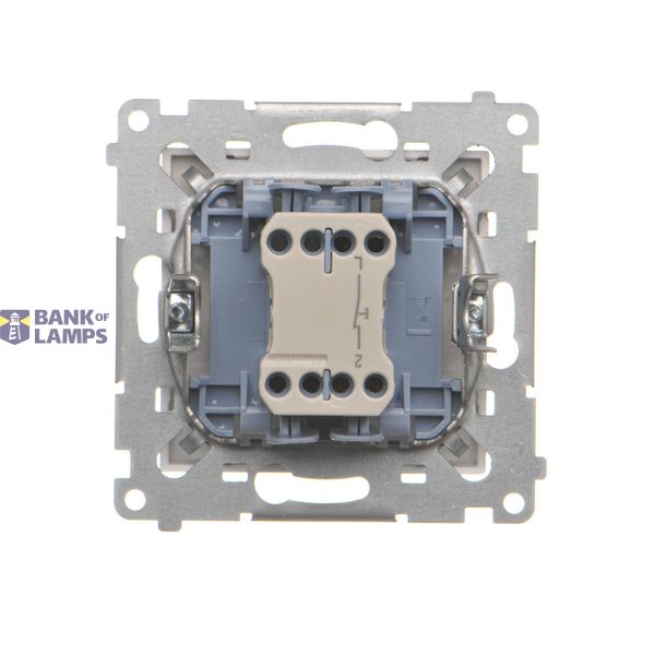 Single shielded computer socket RJ45 category 6 with anti-dust cover, (module), Inox, metallized image 2