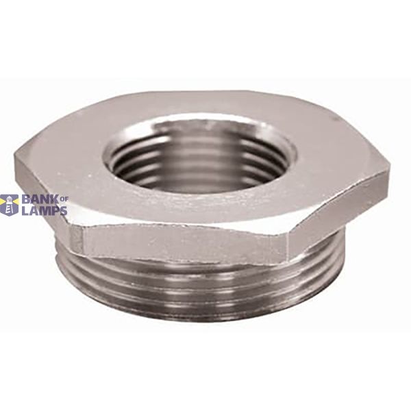Reducer Hexagonal Nickel Plated Brass PG16 PG13 Metallic Raw color image 1