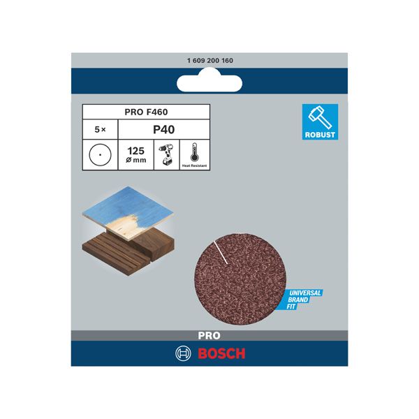 5-piece F460 sanding sheet set 125 mm, 40 image 3