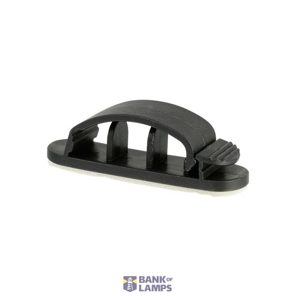Self-adhesive cable holder, opening, UKSot-3, 3xØ9mm, color: black image 1