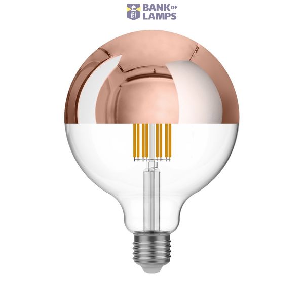 LED Copper Half Sphere Globe Light Bulb G125 7W 650Lm E27 2700K Dimmable - A25 image 1