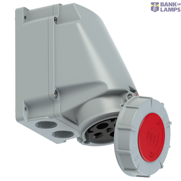 Fixed socket 63A 4P 400V 6h IP67 image 1