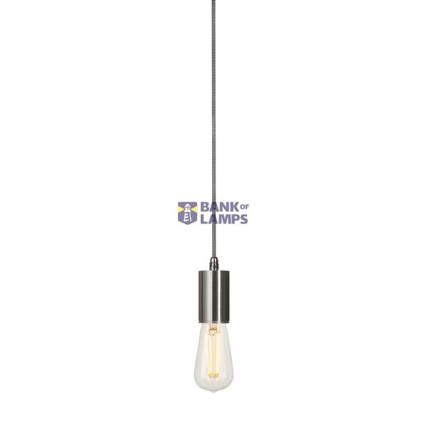 FITU pendant, A60, round, brushed aluminium, max. 60W image 1