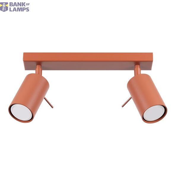 CEILING LAMP RING 2 RED OCHRE 2XGU10 image 2