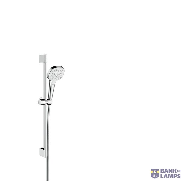 Croma Select E 1jet/Unica'Croma 0.65m shower set, white/chrome image 1