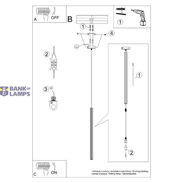 Pendant lamp ARCHE 1 gold image 11