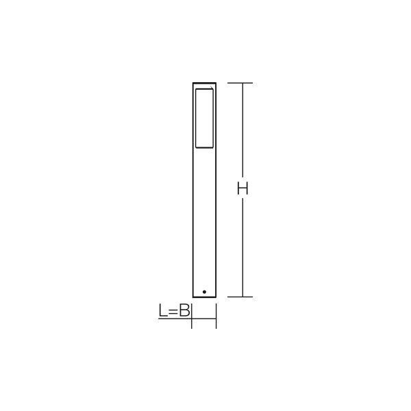 BOCARO, 20 W, 1650 lm, 830, silver, Phase-cut Bollards, L 156 B 156 H  image 3