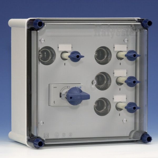 Distribution enclosure 1x40A Duco 4p 2xDII+busbars image 1