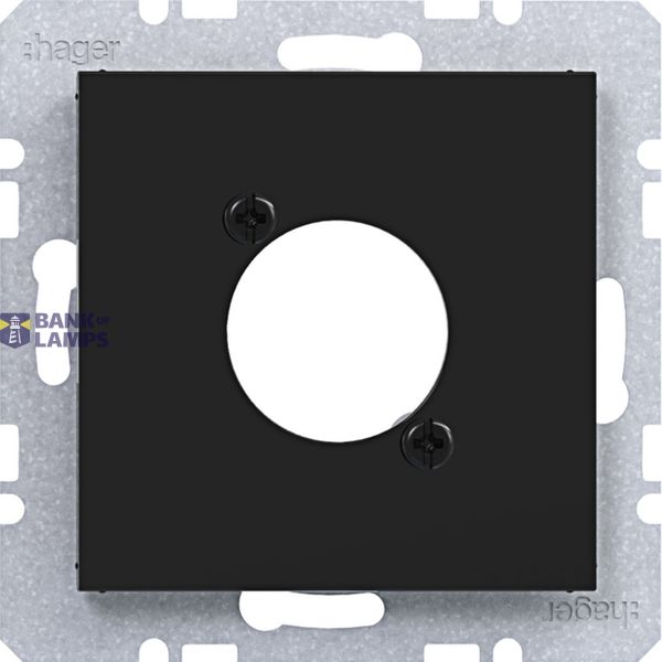 Centr.pl. voor XLR connector D-serie, A.x/C.x/S.1/B.x/Q.x/K.x zw. gl. image 1