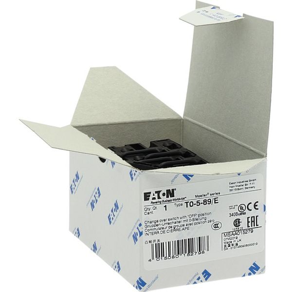 T0-5-89/E Changeoverswitches, T0, 20 A, flush mounting, 5 contact unit(s), Contacts: 9, 60 °, maintained, With 0 (Off) position, 2-0-1, SOND 29, Design number 8 image 7