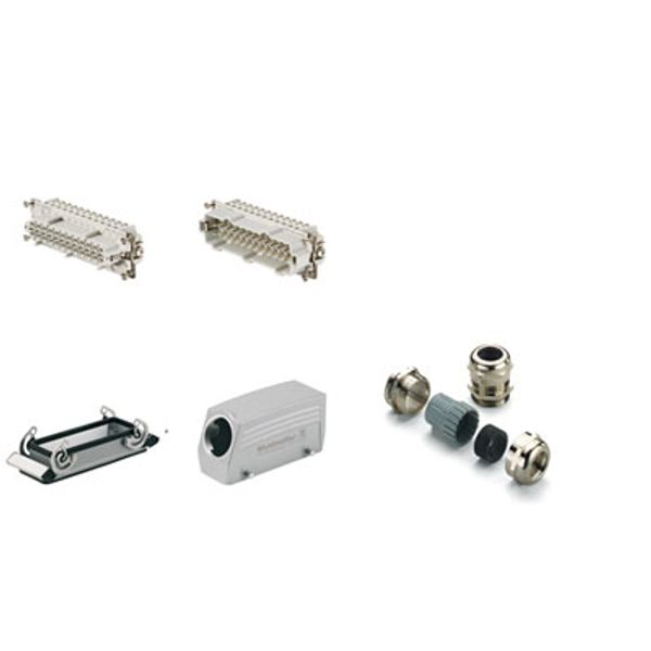 RockStar® HDC kits-Heavy-duty connectors, Kit, HE, Size: 8, Poles: 24, Screw connection, 500 V, 16 A, diecast aluminium, M 32 image 1