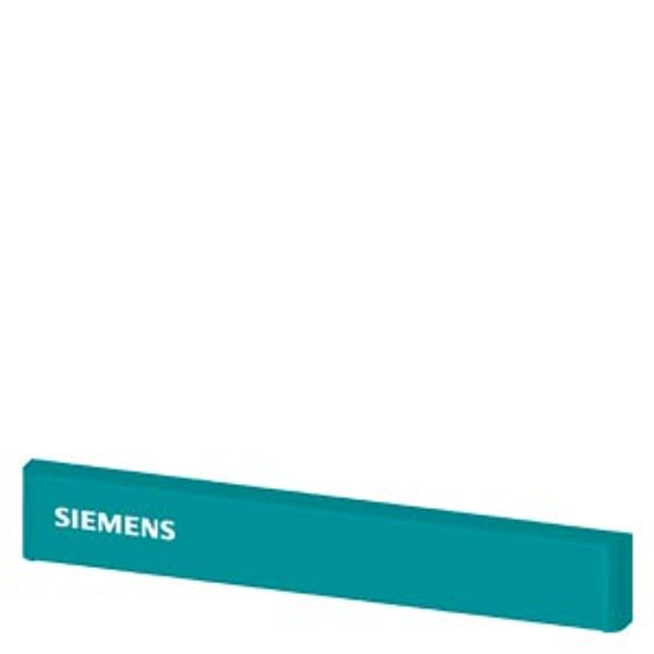SIVACON, trim strip, W: 400 mm, above the door with Siemens logo, petrol image 1