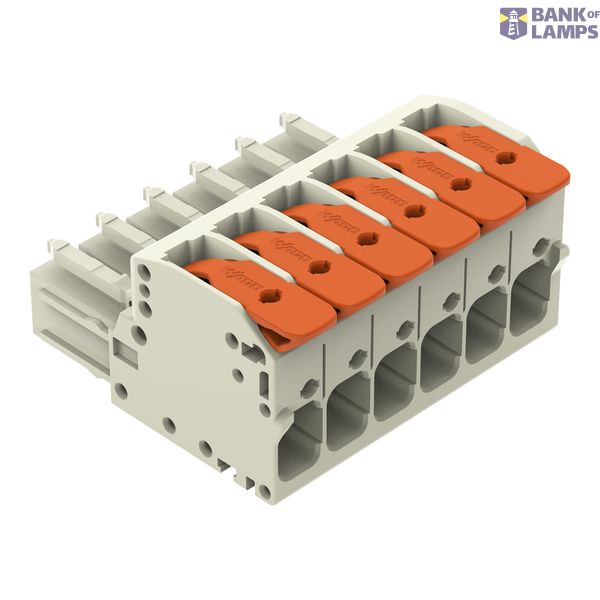 1-conductor female connector lever Push-in CAGE CLAMP® light gray image 2